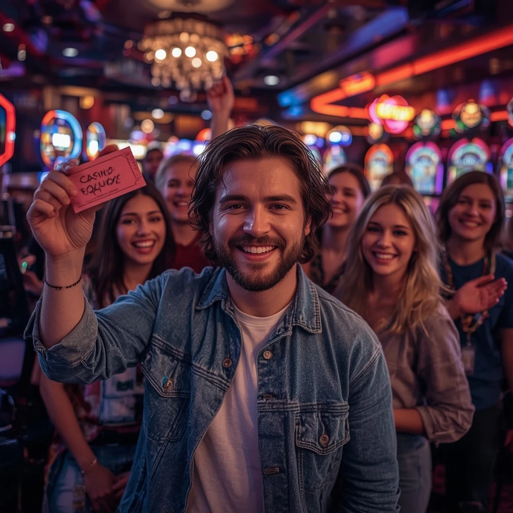 personne tenant un bonus MonteCryptos Casino